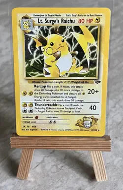 Pokemon TCG Lt. Surge's Raichu 11/132 Gym Challenge Holo (English) - LP - Image 1