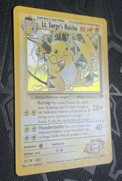 Pokemon TCG Lt. Surge's Raichu 11/132 Gym Challenge Holo (English) - LP - Image 5