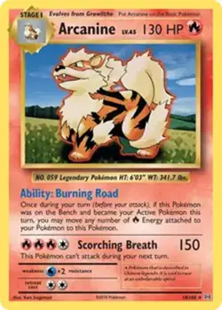 Arcanine - 18/108 - Pokemon Evolutions XY Non-Holo Rare Card NM - Image 1