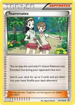 Teammates - 141/160 - Pokemon Primal Clash XY Uncommon Card LP - Image 1