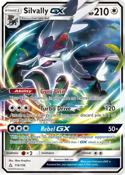 Silvally GX - 116/156 - Pokemon Ultra Prism Sun & Moon Ultra Rare Card LP - Image 1