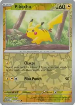 Pikachu - 025/165 - Pokemon 151 Ultra Reverse Holo Rare Card NM - Image 1