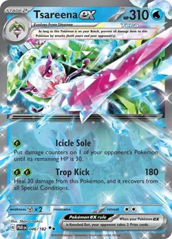 Tsareena ex - 046/182 - Pokemon Paradox Rift Ultra Rare Card NM - Image 1
