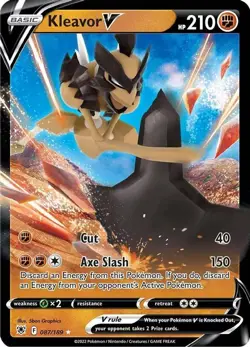 Kleavor V - 087/189 - Pokemon Astral Radiance Sword & Shield Ultra Rare Card NM - Image 1