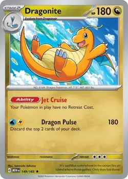 Dragonite - 149/165 - Pokemon 151 Holo Rare Card NM - Image 1