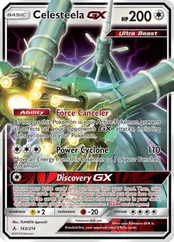 Celesteela GX - 163/214 - Pokemon Unbroken Bonds Sun & Moon Ultra Rare Card NM - Image 1