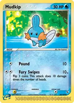Mudkip - 60/109 - Pokemon Ex Ruby & Sapphire Non-Holo Card MP - Image 1