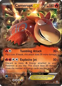 Camerupt EX - 29/160 - Pokemon Primal Clash XY Ultra Rare Card LP - Image 1