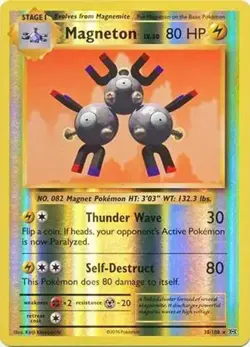 Magneton - 38/108 - Pokemon Evolutions XY Reverse Holo Rare Card NM - Image 1
