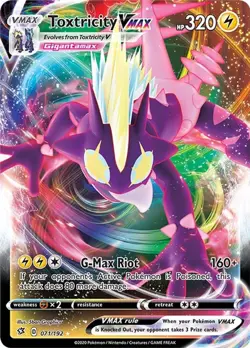 Toxtricity VMAX - 071/192 - Pokemon Rebel Clash Sword Shield Ultra Rare Card NM - Image 1