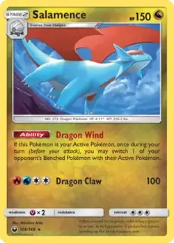 Salamence - 106/168 - Pokemon Celestial Storm Sun Moon Cosmos Holo Card NM - Image 1