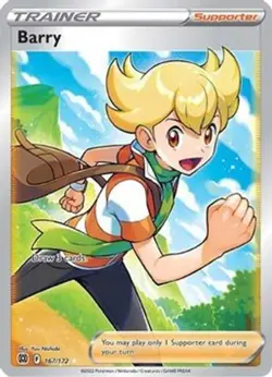 Barry - 167/172 - Pokemon Brilliant Stars Sword Shield Full Art Rare Card NM - Image 1