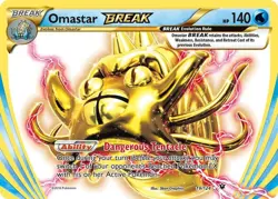 Omastar BREAK - 19/124 - Pokemon Fates Collide XY Ultra Rare Card MP - Image 1