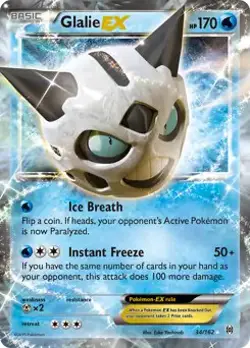 Glalie EX - 34/162 - Pokemon Breakthrough XY Full Art Ultra Rare Card LP - Image 1