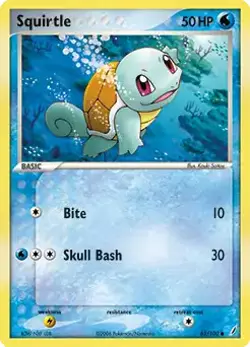 Squirtle - 63/100 - Pokemon Crystal Guardians Non-Holo Card MP - Image 1