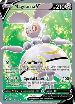 Magearna V - 182/195 - Pokemon Silver Tempest Sword & Shield Full Art Card NM - Image 1