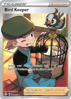 Bird Keeper - 066/072 - Pokemon Shining Fates Sword Shield Full Art Rare Card NM - Image 1