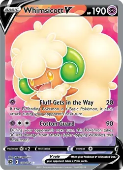 Whimsicott V - 160/172 - Pokemon Brilliant Stars Sword Shield Full Art Card NM - Image 1