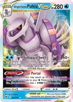 Origin Forme Palkia VSTAR - 040/189 - Pokemon Astral Radiance Ultra Rare Card NM - Image 1