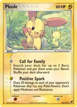 Plusle - 44/107 - Pokemon Ex Deoxys Card LP - Image 1