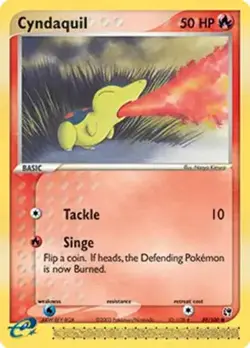 Cyndaquil - 59/100 - Pokemon Ex Sandstorm Non-Holo Card NM - Image 1