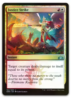 Justice Strike #182 (Foil) (NM) Guilds of Ravnica GRN Magic MTG - Image 1
