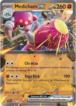 Medicham ex - 080/142 - Pokemon Stellar Crown Double Ultra Rare HP - Image 1