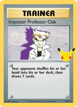 Imposter Professor Oak - 73/102 - Pokemon Celebrations Classic Collection NM - Image 1