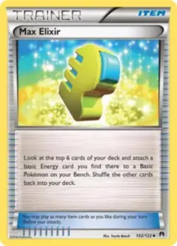 Max Elixir - 102/122 - Pokemon Breakpoint XY Uncommon Card MP - Image 1