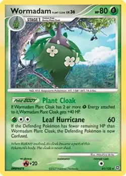 Wormadam - 41/132 - Pokemon Secret Wonders Non-Holo Card LP - Image 1
