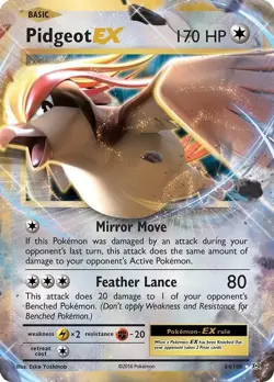 Pidgeot EX - 64/108 - Pokemon Evolutions XY Ultra Rare Card MP - Image 1