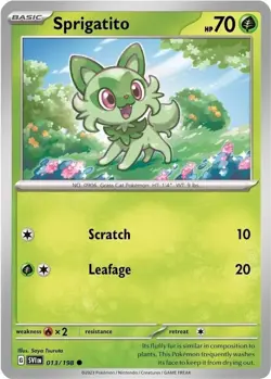 Sprigatito - 013/198 - Pokemon Scarlet Violet Holo Rare Card NM - Image 1