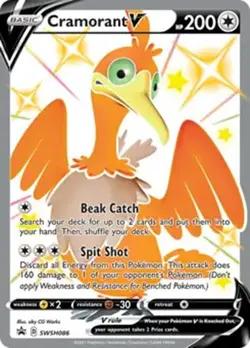 Cramorant V - SWSH086 - Pokemon Sword & Shield Promo Ultra Rare Card LP - Image 1