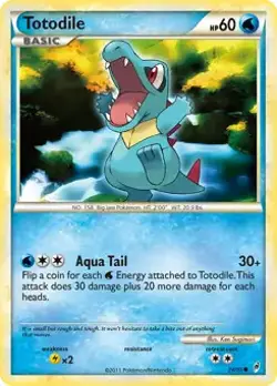 Totodile - 74/95 - Pokemon Call of Legends Non-Holo Card MP - Image 1