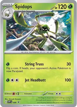 Spidops - SVP009 - Pokemon Scarlet & Violet Promo Ultra Rare Holo Card NM - Image 1