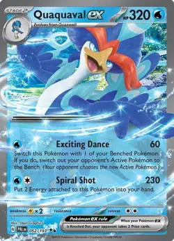 Quaquaval ex - 052/193 - Pokemon Paldea Evolved Ultra Rare Card NM - Image 1