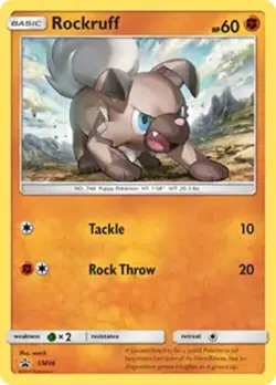 Rockruff - SM06 - Pokemon Sun & Moon Promo Holo Rare Card LP - Image 1
