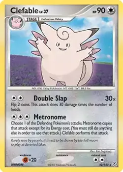 Clefable - 22/130 - Pokemon Diamond & Pearl Non-Holo Card MP - Image 1
