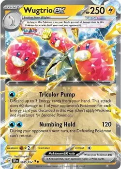 Wugtrio ex - 060/162 - Pokemon Temporal Forces Ultra Rare Card NM - Image 1