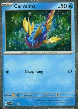 Carvanha - SVP093 - Pokemon Scarlet & Violet Promo Prerelease Holo NM - Image 1
