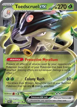 Toedscruel ex - 005/091 - Pokemon Paldean Fates Ultra Rare Card NM - Image 1