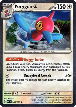 Porygon-Z - 144/182 - Pokemon Paradox Rift Cosmos Holo Rare Card NM - Image 1