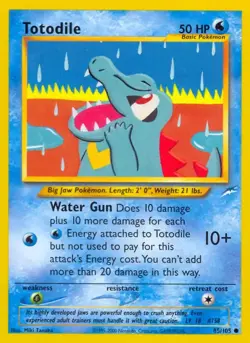 Totodile - 85/105 - Pokemon Neo Destiny Unlimited Card WOTC LP - Image 1