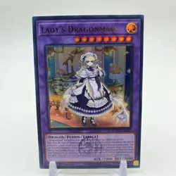 Yu-Gi-Oh! Monsters Mayhem Lady's Dragonmaid UR Foil 1st Ed BLMM-EN049 NM - Image 1
