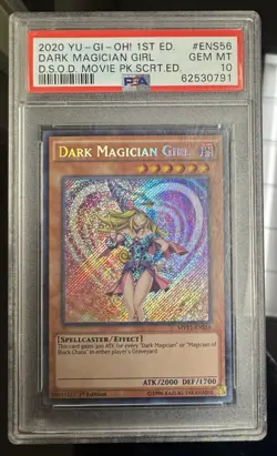2020 YU-GI-OH! 1st ED. Dark Magician Girl D.S.O.D MOVIE PK.SCRT.ED #ENS56 PSA 10 - Image 5