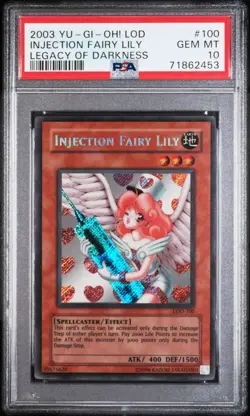 2003 YU-GI-OH! LOD Injection Fairy Lily Legacy of Darkness #100 PSA 10 GEM MT - Image 1