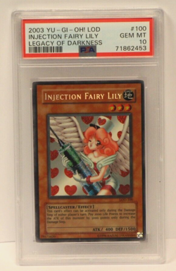 2003 YU-GI-OH! LOD Injection Fairy Lily Legacy of Darkness #100 PSA 10 GEM MT - Image 5