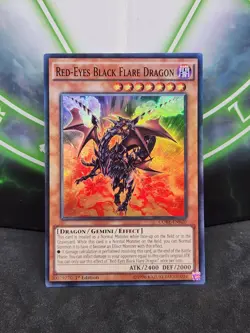 Yugioh Red-Eyes Black Flare Dragon CORE-EN020 Super Rare 1st Edition NM - Image 1