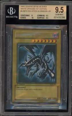Yu-Gi-Oh! Red-Eyes B. Dragon Legend of Blue Eyes 1st Ed. WAVY LOB-070 BGS 9.5 - Image 1