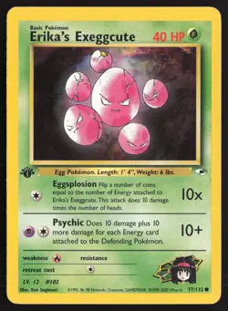 Pokemon TCG | Erika's Exeggcute 77/132 | Common | Gym Heroes | 1st Edition LP - Image 2
